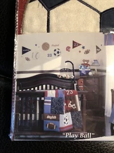 NEW Play Ball Window Valance by NoJo 60 X 14” Baby-Youth Nursery Sports Theme - Picture 1 of 6