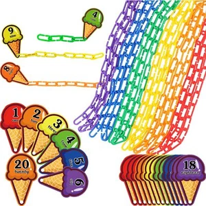 Chain Link Math Manipulatives 240 Cclip Chain Links & 20 Ice Cream Cards For Cou - Picture 1 of 7