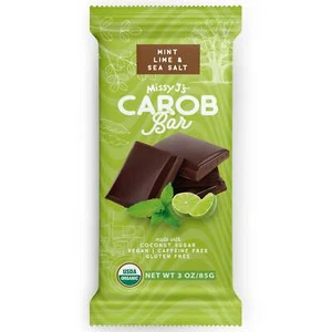 Missy J's Organic Carob Mint, Lime & Sea Salt Candy Bar | Health Delicious Food - Picture 1 of 5