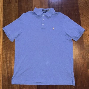 Polo Ralph Lauren Shirt Mens Large Blue Classic Fit Multi Color Polo - Picture 1 of 5