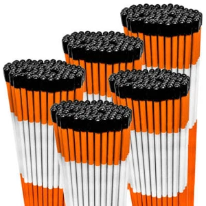 500PK 48" Heavy Duty 5/16" Driveway Markers Safety Orange with Reflective Tape - Picture 1 of 1