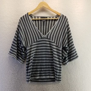 New York And Company Striped Blouse Womens Size S Long Sleeve Pullover Top - Picture 1 of 6