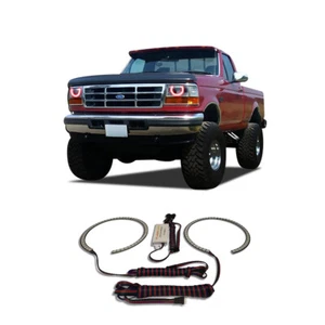 Bright Red Angel Eye Headlight Halo kit for Ford F-150 92-96 - Foto 1 di 2