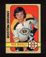 1972-73 NICK BEVERLEY #281 ROOKIE OPC SCARCE Hi # Bruins Star NHL Hockey Card RC