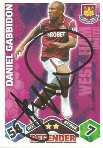 DANIEL GABBIDON* SIGNED WEST HAM 2009/2010 MATCH ATTAX TRADING CARD+COA - Bild 1 von 1