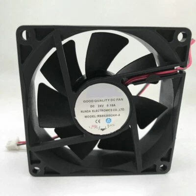 For RUNDA RS8025S24H-A DC24V 0.15A 80*80*25mm Inverter Cooling Fan 2pin - Image 1 of 3