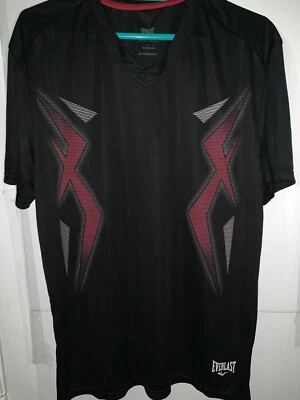 CAMISA ATLÉTICA MANGA CORTA HOMBRE EVERLAST EVER DRI NEGRA/ROJA TALLA L Foto 1 de 3
