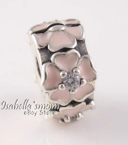 PINK PRIMROSE Authentic PANDORA Enamel/Cz FLOWERS Clip 791823EN68 NEW w POUCH! - Picture 1 of 4