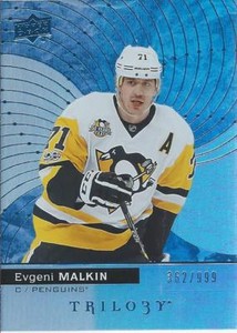 2017-18 UD Upper Deck Trilogy EVGENI MALKIN Blue Foil #45 362/999 