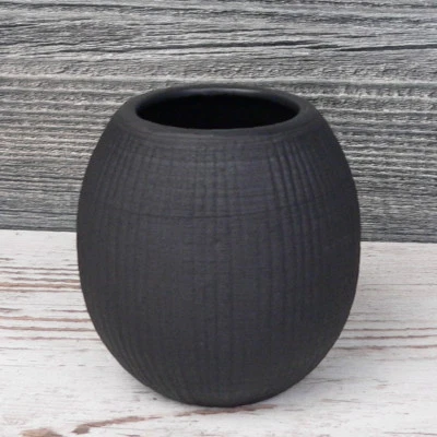 kleine Blumenvase Vase Porzellan schwarz Tischvase 10cm groß Hochzeit Gastro NEU - Bild 1 von 2