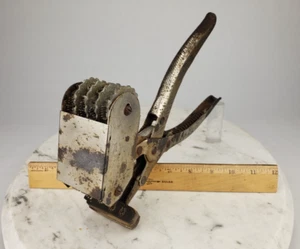 Vintage OM Franklin Serum Rotary Tattoo Outfit Zange Nummer Vieh Stanze Etikett - Bild 1 von 15