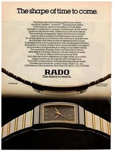 1986 Print Ad RADO Diastar Swiss Watch The Shape of Time to Come 8.5"x11" - Picture 1 of 1