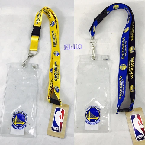 NBA Golden State Warriors Clip On Lanyard W/Ticket Holder Cover