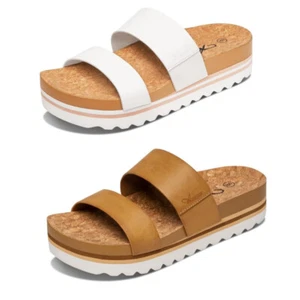 Women Slides Sandals Arch Support Slip-on Classic Beach Platform Wedge Sandals - Picture 1 of 25
