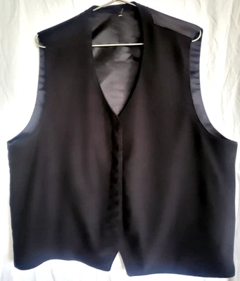 handmade Amish, Mennonite Quaker Craftsmanship men vest black  L/XL  C49  L25 - Image 1 of 4