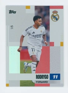 2024-25 Rodrygo Topps Team Set UEFA Red Foil Real Madrid Soccer Card 1/5 - Picture 1 of 3