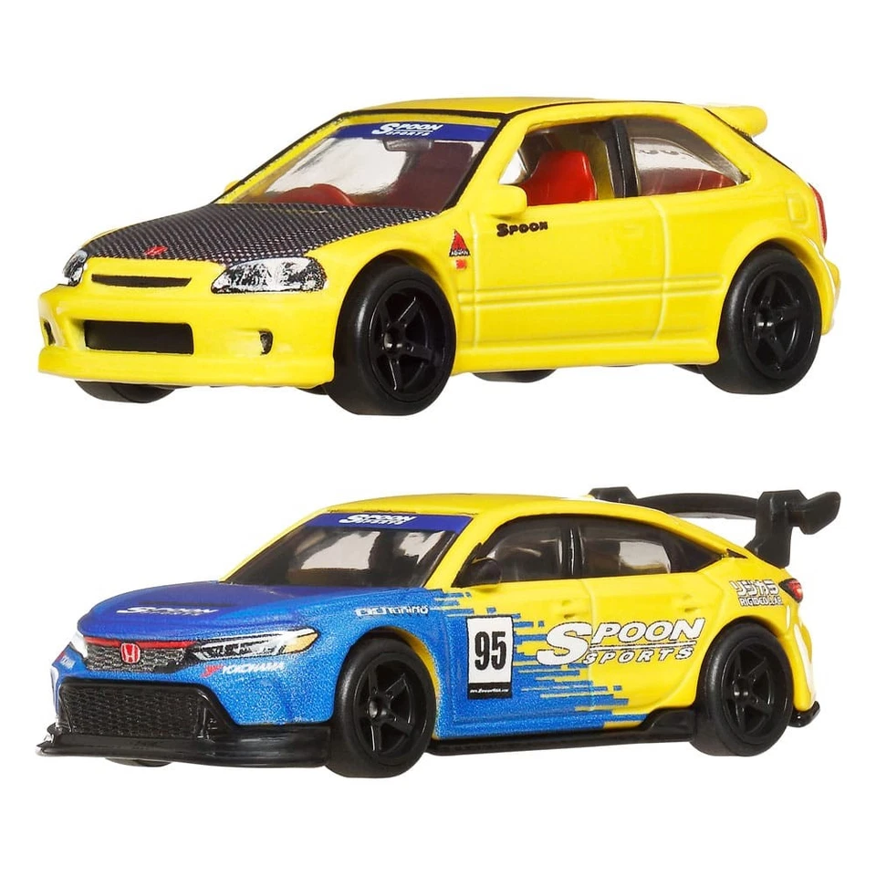 Hot Wheels Premium Car Culture Diecast Vehicle 2-Pack 1/64 '99 Honda Civic Ty... - Immagine 1 di 1