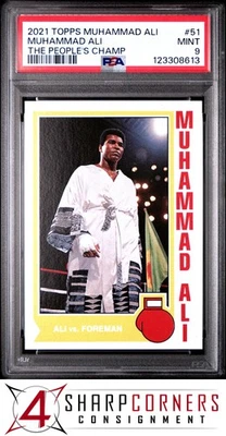 2021 TOPPS MUHAMMAD ALI THE PEOPLE'S CHAMP #51 MUHAMMAD ALI HOF POP 1 PSA 9 - Image 1 of 3
