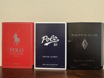 Three Ralph Lauren Polo Perfume Sample Sprays 1.2 ml / 0.04 fl.oz. Each New - Image 1 of 2