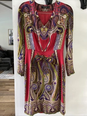 Vestido midi ETRO SILK paisley tamanho 44 - Imagem 1 de 4
