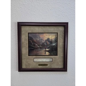 Thomas Kinkade "Almost Heaven" 15x15 Framed Landscape Print w/ COA Hebrews 13:5 - Picture 1 of 10