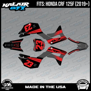 Graphics Kit for Honda CRF125F (2019-2024) CRF 125F Viper Series - Gray - Picture 1 of 4