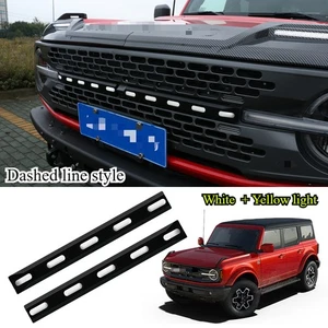 2X Tira de luces LED de rejilla delantera luces dinámicas para Bronco 2023 2024 - Imagen 1 de 7