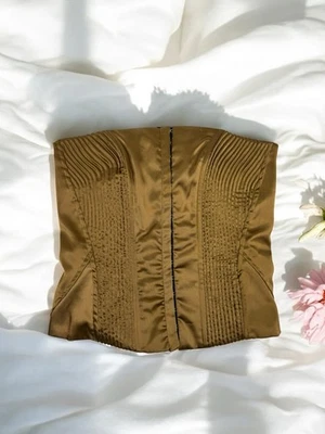 Корсет без бретелек верхний бюстье укороченный стимпанк гот Лолита прихоть гот викторианский S - Изображение 1 из 4