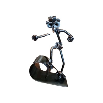 Skateboarding In Action Metal Nuts & Bolts Art Sculpture Steampunk Statue Urban  Foto 1 de 2