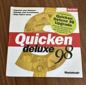 Vintage Quicken deluxe 98 Macintosh - Afbeelding 1 van 1