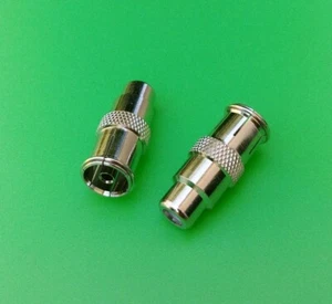 (2 PIEZAS) PAL/IEC hembra a hembra conector RCA - vendedor de EE. UU. - Imagen 1 de 2