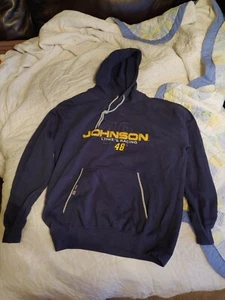 Jimmie Johnson Number 48 Lowe's Racing Hooded Sweatshirt Navy Medium Pre-owned - Picture 1 of 7