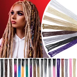 Dreadlocks Hair Extension Single Ended Bundles of Dreads Hand Made Ombre Color - Picture 1 of 36
