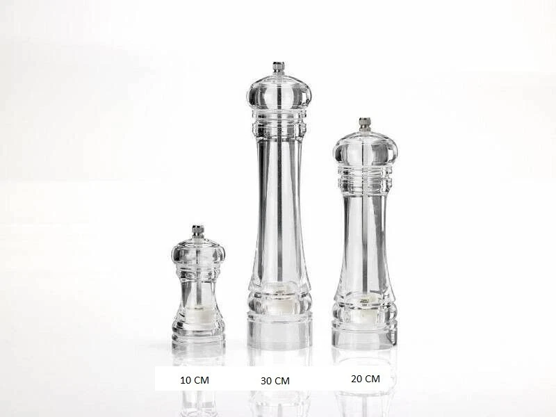 [3 MISURE] MACINA PEPE E SALE Manuale in Acrilico Macinapepe Erbe Sale e Pepe - Immagine 1 di 1