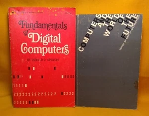 2 PB book lot Vintage Computer Martin Greenberger Donald Spencer Digital Future - Foto 1 di 14