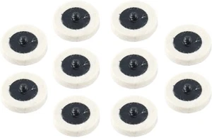 10Pcs 2" Roloc Style Compressed Wool QC Disc Polishing Buffing Pad Wheels DIY - Picture 1 of 9