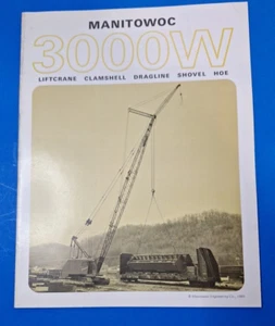 Manitowoc 3000 W Crane Crawler 1966 Original Shovel Hoe Clamshell - Picture 1 of 10