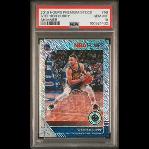 2019 Hoops Premium Stock Stephen Curry Shimmer PSA 10 Warriors GEM MT SSP Prizm - Picture 1 of 2