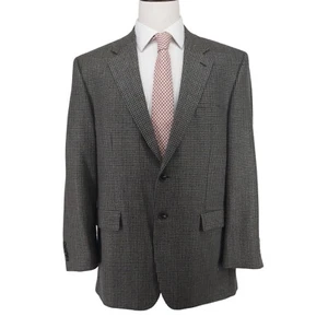 Abrigo deportivo Chaps para hombre Blazer Traje Chaqueta 2 botones Lana Pata de gallo Gris 44L - Imagen 1 de 11