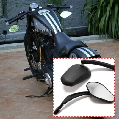 Espejos retrovisores negros para motocicleta Harley Davidson Super Glide arriba y abajo Foto 1 de 4