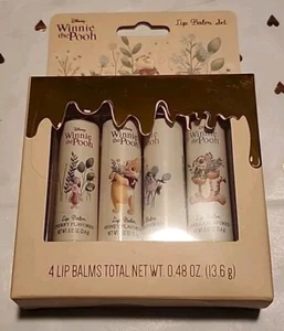Disney WINNIE THE POOH - Lip Balm Set - 4 Piece Flavored Lip Balms - New In Box - Picture 1 of 3