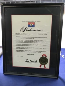Lego Día Proclamación / Decreto, Ciudad de Dallas, Alcalde Ronald Kirk - Imagen 1 de 1