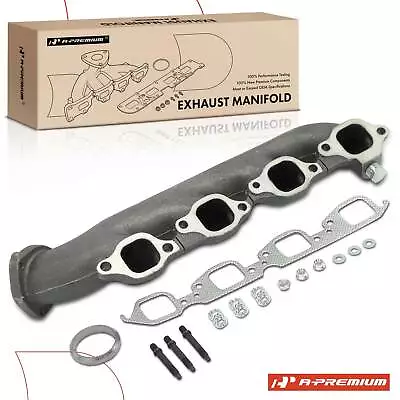 Right Exhaust Manifold w/ Gasket for Chevrolet C2500 C3500 K2500 K3500 96-00 GMC - Image 1 of 4
