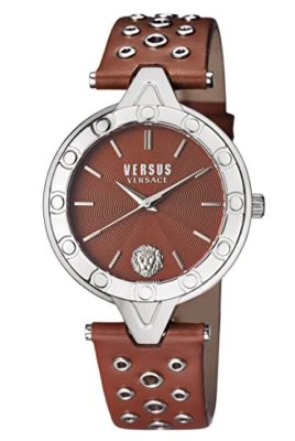 Versus by Versace Women's SCM040016 'V Versus Eyelet' Quartz Brown Leather Watch - Image 1 of 4