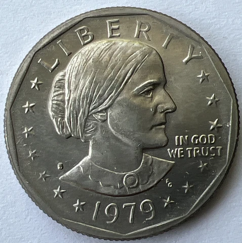 BU 1979-S Susan B Anthony Dollar San Francisco Mint USA $1 - BUY MORE, SAVE MORE Cover
