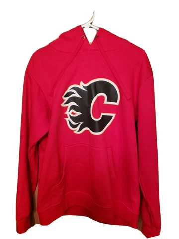 Men's Majestic  Calgary Flames Hooded Sweatshirt Hoodie Medium Jankowski 77 Cover