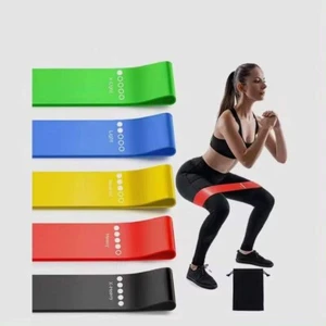 Resistance Bands Exercise Sports Loop Fitness Home Gym Yoga Latex Set Or Singles - Picture 1 of 17