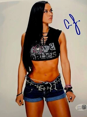AJ LEE Signed 8x10  METALLIC Photo  Autograph Wrestler Autographed WWE JSA COA Foto 1 de 3