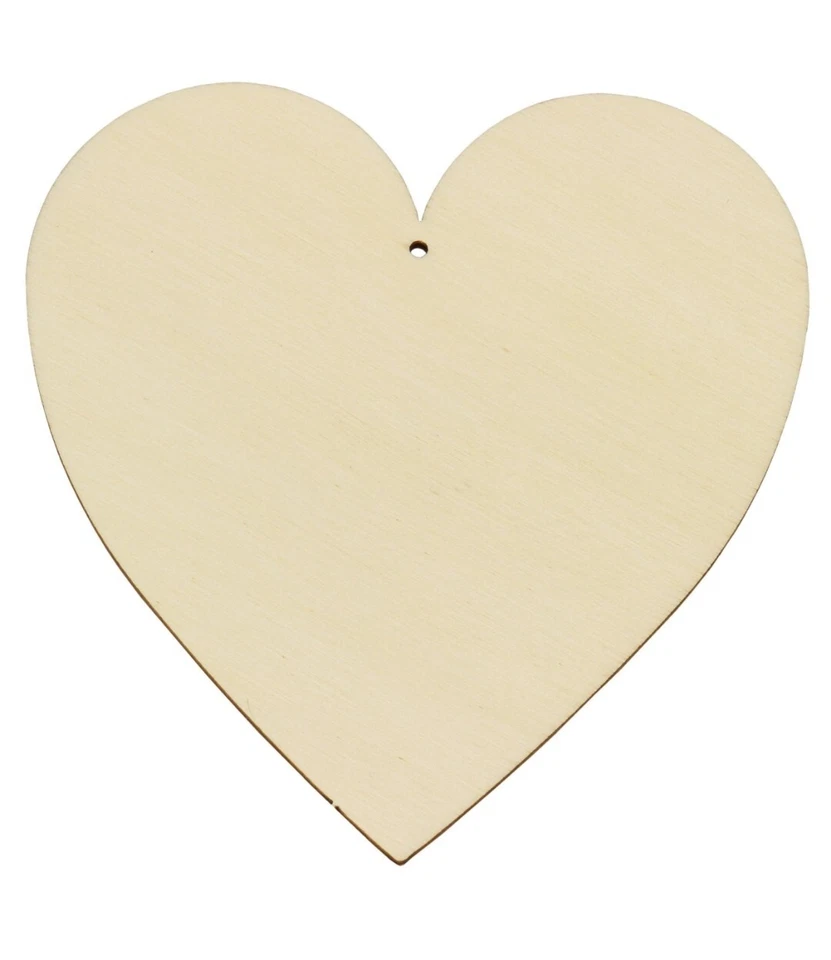 Holzherz 10 cm Sperrholz, Anhänger, Muttertag Herzen - Bild 1 von 1