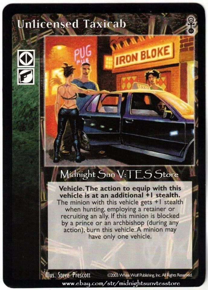 Unlicensed Taxicab Anarchs V:TES VTES Vampire CCG - Image 1 of 1